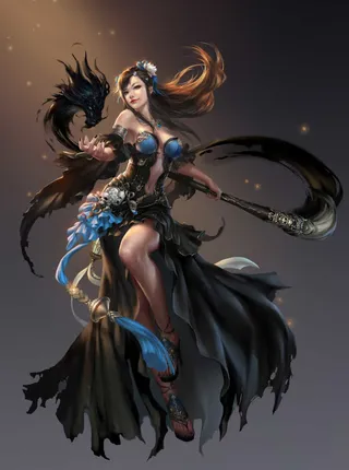 游戏人物造型光效合成免抠