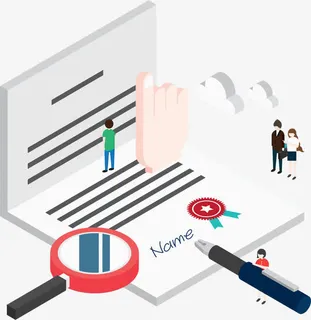 卡通扁平招聘简历免抠