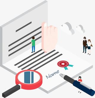 卡通扁平招聘简历免抠