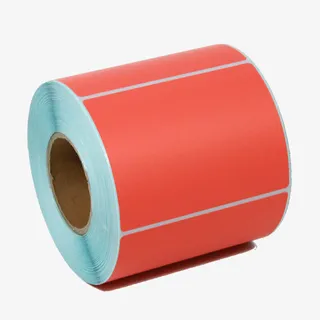 红色条码打印纸免抠