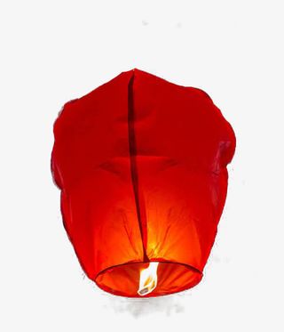 红色孔明灯免抠