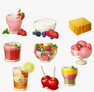 美味夏日甜点免抠