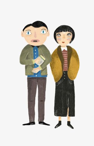 卡通中年夫妻免抠