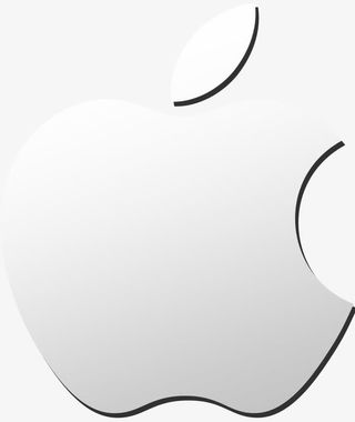 亮白色苹果logo免抠