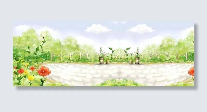 卡通教育清新背景banner高清