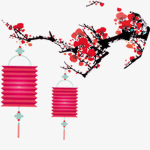 梅花灯笼免抠
