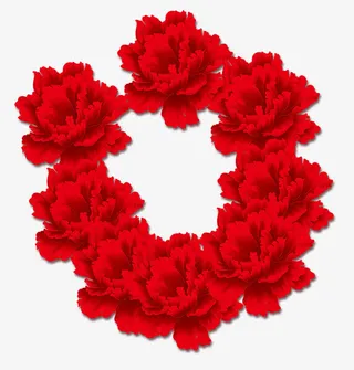 红色牡丹元素免抠