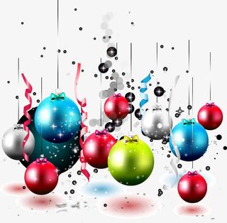 节日装饰吊球矢量图免抠