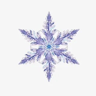 冬季六角雪花矢量图免抠