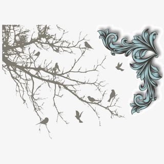 中国风树叶背景装饰