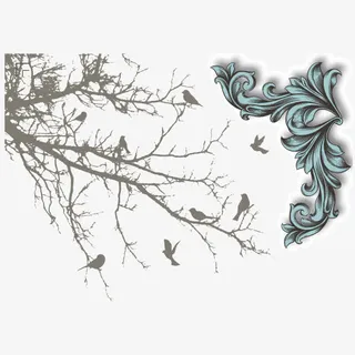 中国风树叶背景装饰