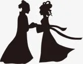 情人节七夕卡通情侣免抠