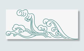 大浪花古典水纹免抠