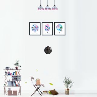 简约家居室内水彩画白色墙面背景图高清