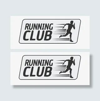 RUNNING俱乐部标志免抠