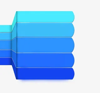 蓝色矩形装饰图案免抠