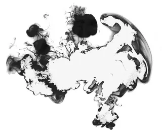 中国风水墨飘逸墨水效果免抠