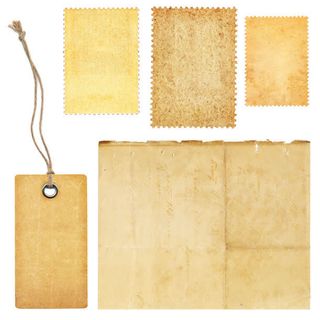 怀旧吊牌与纸张免抠