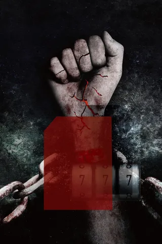 创意科幻枷锁密室逃脱活动海报背景高清