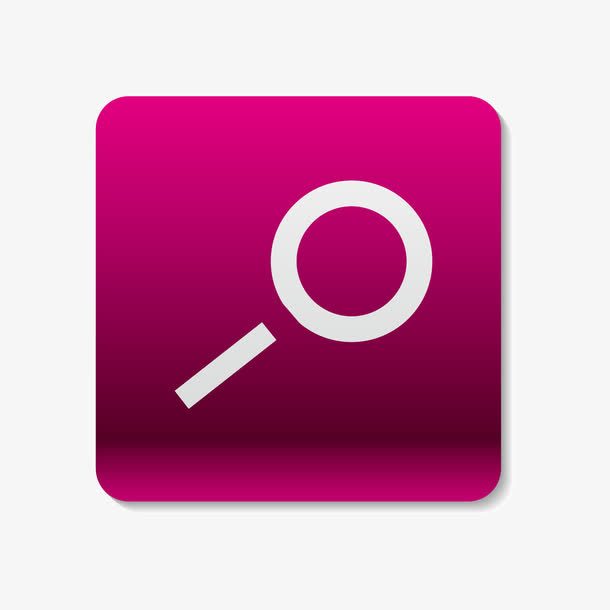 玫红色搜索按钮免抠