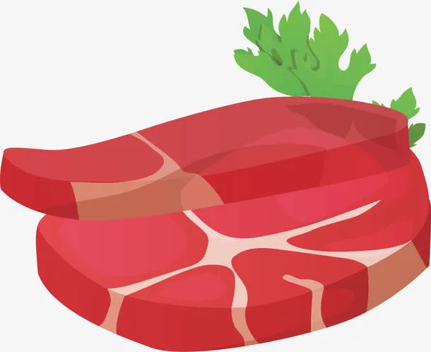 肉片吃饭扁平图标免抠