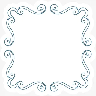 蓝色线条树藤免抠