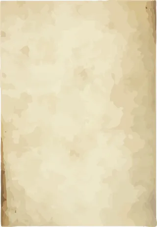 竖版的手绘复古书纸免抠