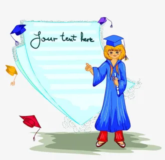 卡通博士帽子设计免抠