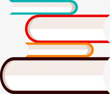 世界读书日多彩书本免抠