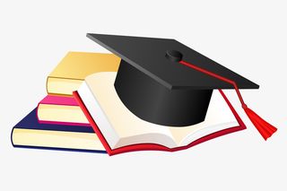 书本与学士帽免抠