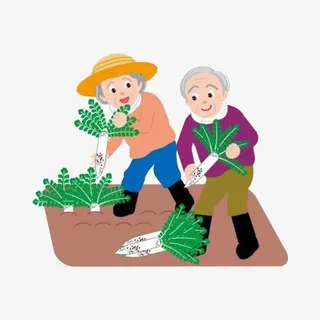 运动的老人免抠