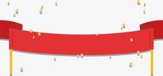 红丝带标题框免抠