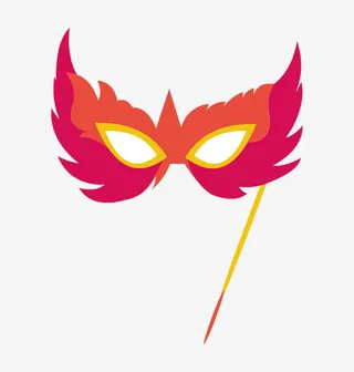 红红火火面具免抠