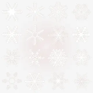 16款白色雪花免抠