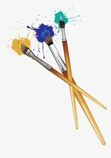 三支画笔免抠