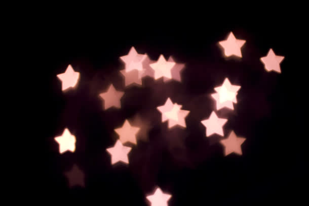 粉色梦幻星星光效免抠