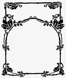 华丽花纹边框免抠