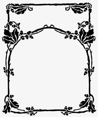 华丽花纹边框免抠