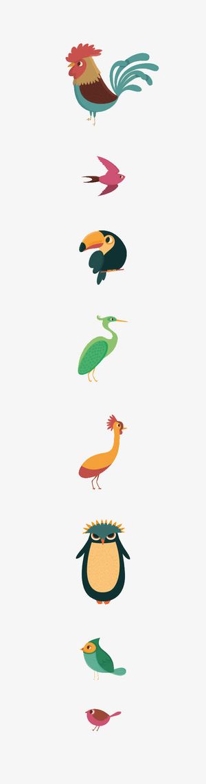 可爱卡通动物图免抠