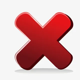 红色立体叉号免抠