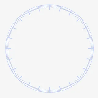 简单蓝色线条圆环免抠