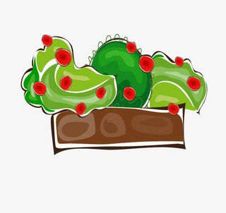 卡通 彩绘 植物 花卉 树木免抠