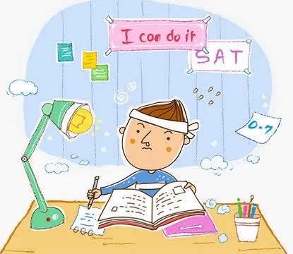 考试漫画免抠