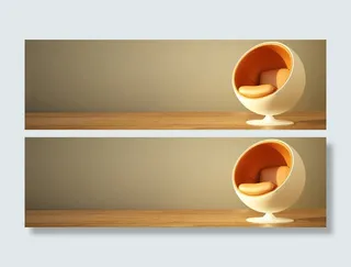 文艺小清新居家banner壁纸免抠