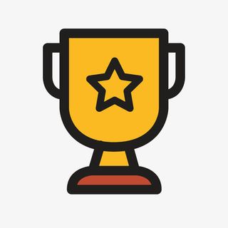 卡通棒棒哒矢量奖杯免抠