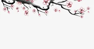 手绘矢量图桃花瓣免抠