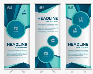 矢量时尚造型X展架免抠