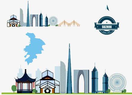 建筑剪影素材免抠