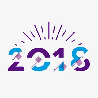 彩色烟花字体免抠