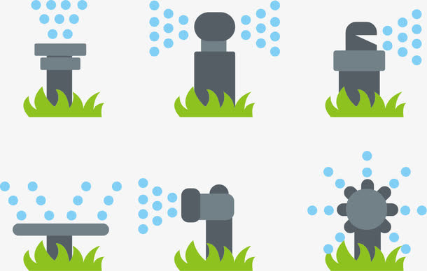 矢量图喷水喷头免抠